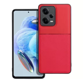   Xiaomi Redmi Note 12 Pro 5G (Globál) hátlap tok, telefon tok, stílusos, prémium, piros, Noble Case