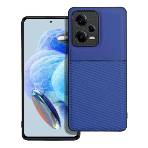 Xiaomi Redmi Note 12 Pro 5G (Globál) hátlap tok, telefon tok, stílusos, prémium, kék, Noble Case