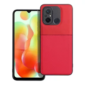   Xiaomi Redmi 12C hátlap tok, telefon tok, stílusos, prémium, piros, Noble Case