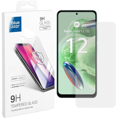 Xiaomi Redmi Note 12 5G (Globál) / Poco X5 5G üvegfólia, tempered glass, előlapi, edzett, Bluestar