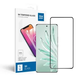   Honor 70 5G üvegfólia, tempered glass, előlapi, 5D, edzett, hajlított, fekete kerettel, BlueStar