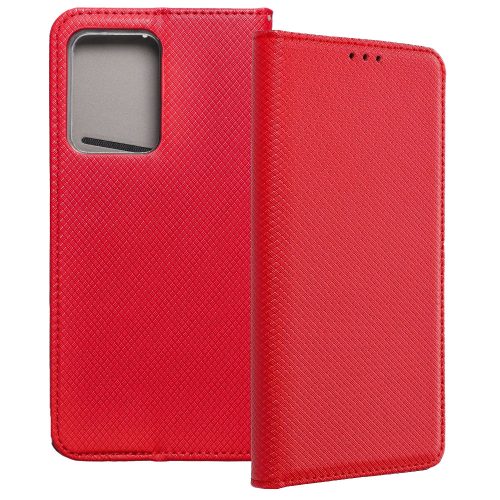 Xiaomi Redmi Note 12 5G (Globál) / Poco X5 5G telefon tok, könyvtok, flip tok, bankkártyatartós, mágneszáras, piros, Smart Case book