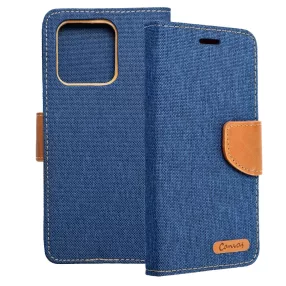   Xiaomi Redmi 12C könyvtok, fliptok, telefon tok, mágneszáras, bankkártya tartós, kék, Canvas