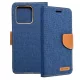 Xiaomi Redmi 12C könyvtok, fliptok, telefon tok, mágneszáras, bankkártya tartós, kék, Canvas