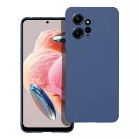   Xiaomi Redmi Note 12 4G szilikon tok, hátlaptok, telefon tok, velúr belsővel, matt, kék, Silicone