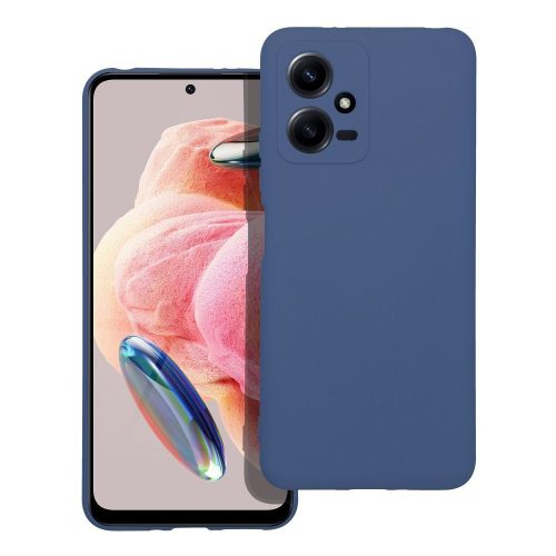 Xiaomi Redmi Note 12 5G (Globál) / Poco X5 5G szilikon tok, hátlaptok, telefon tok, velúr belsővel, matt, kék, Silicone