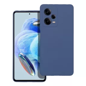   Xiaomi Redmi Note 12 Pro 5G (Globál) szilikon tok, hátlaptok, telefon tok, velúr belsővel, matt, kék, Silicone