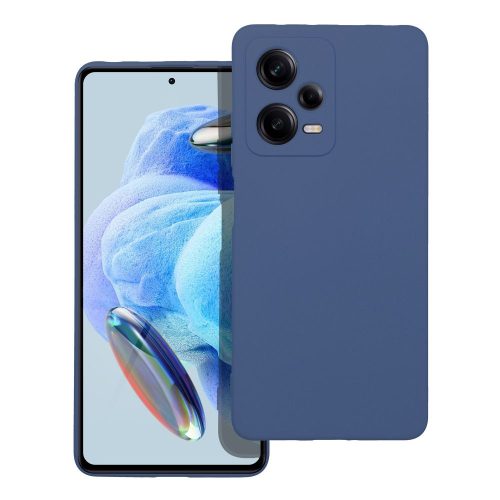 Xiaomi Redmi Note 12 Pro 5G (Globál) szilikon tok, hátlaptok, telefon tok, velúr belsővel, matt, kék, Silicone