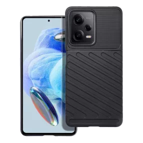   Xiaomi Redmi Note 12 Pro 5G (Globál) / Poco X5 Pro 5G szilikon tok, hátlap tok, ütésálló, fekete, Thunder
