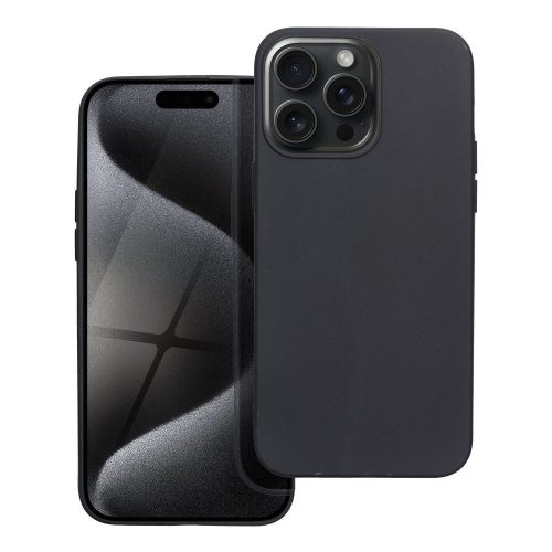 iPhone 15 Pro szilikon tok, telefon tok, hátlaptok, matt, fekete, Matt case