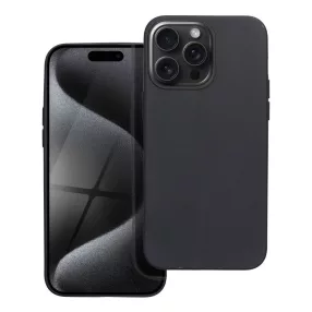   iPhone 15 Pro Max szilikon tok, telefon tok, hátlaptok, matt, fekete, Matt case