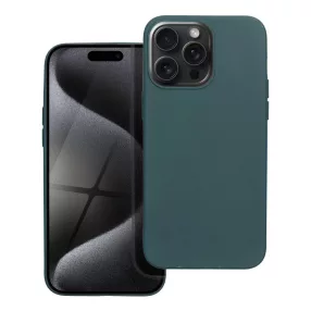   iPhone 15 Pro Max szilikon tok, telefon tok, hátlaptok, matt, zöld, Matt case