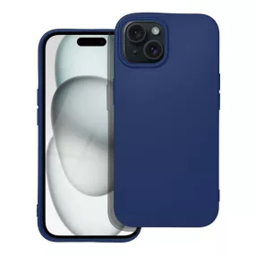   iPhone 15 Plus szilikon tok, telefon tok, hátlaptok, matt, kék, Matt case