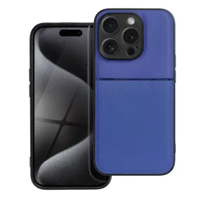   iPhone 15 Pro hátlap tok, telefon tok, stílusos, prémium, kék, Noble Case