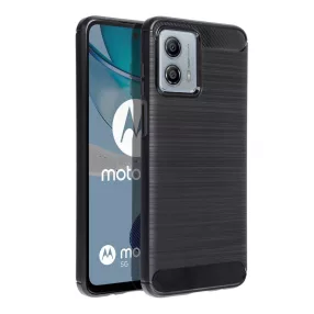   Motorola Moto G13 / G53 5G szilikon tok, hátlaptok, telefon tok, karbon mintás, fekete, Carbon case