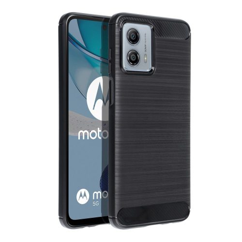 Motorola Moto G13 / G53 szilikon tok, hátlaptok, telefon tok, karbon mintás, fekete, Carbon case