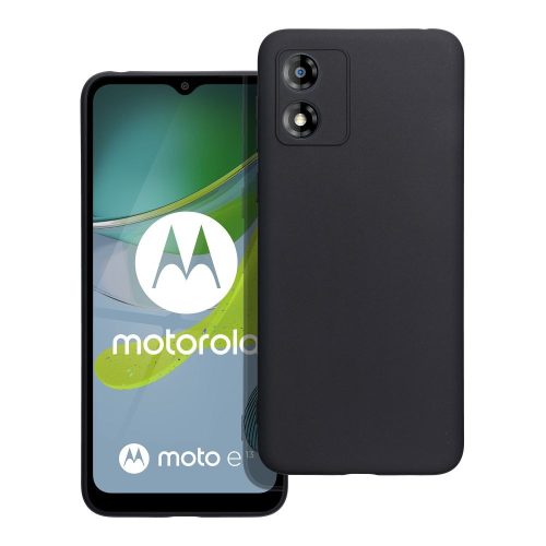 Motorola Moto E13 szilikon tok, telefon tok, hátlaptok, matt, fekete, Matt case