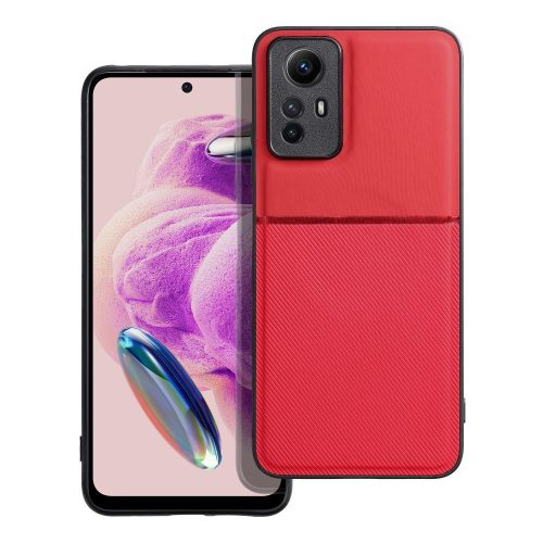 Xiaomi Redmi Note 12s 4G hátlap tok, telefon tok, stílusos, prémium, piros, Noble Case