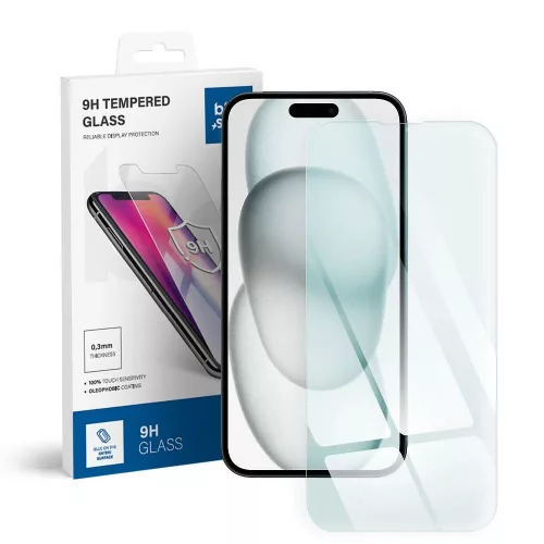 iPhone 15 / 16 üvegfólia, tempered glass, előlapi, edzett, Bluestar