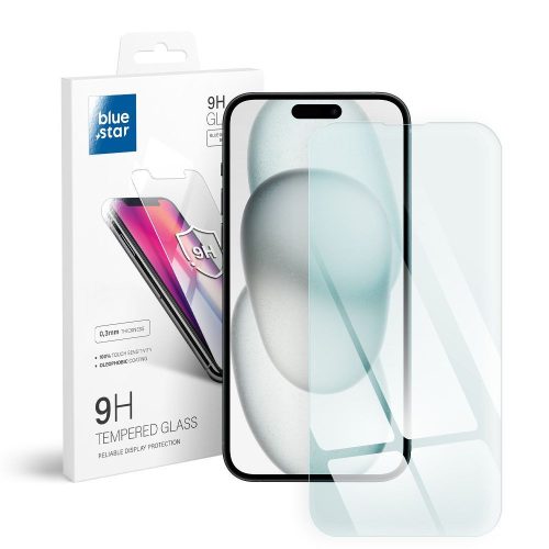 iPhone 15 Plus / 16 Plus üvegfólia, tempered glass, előlapi, edzett, Bluestar