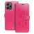 Xiaomi Redmi 12 4G / 5G könyvtok, fliptok, telefon tok, mágneszáras, bankkártyatartós, álomfogó mintás, magenta, Forcell Mezzo