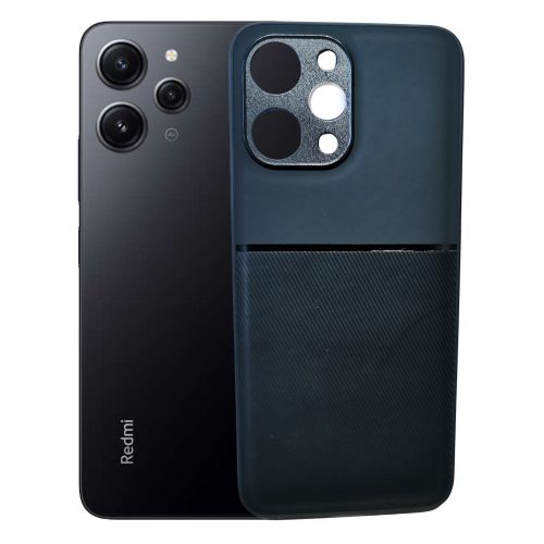 Xiaomi Redmi 12 4G hátlap tok, telefon tok, stílusos, prémium, fekete, Noble Case