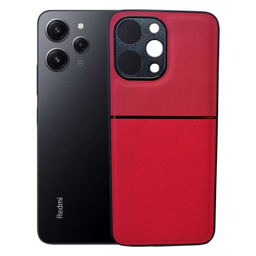 Xiaomi Redmi 12 4G hátlap tok, telefon tok, stílusos, prémium, piros, Noble Case