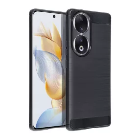   Honor 90 5G szilikon tok, hátlaptok, telefon tok, karbon mintás, fekete, Carbon case