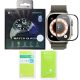 Apple Watch Ultra2 49mm okosóra üvegfólia, tempered glass, hibrid, flexibilis, edzett, 3D, fekete kerettel, Bestsuit