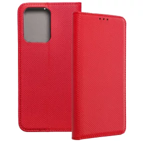   Honor X7a könyvtok, fliptok, telefon tok, bankkártyatartós, mágneszáras, piros, Smart Case book