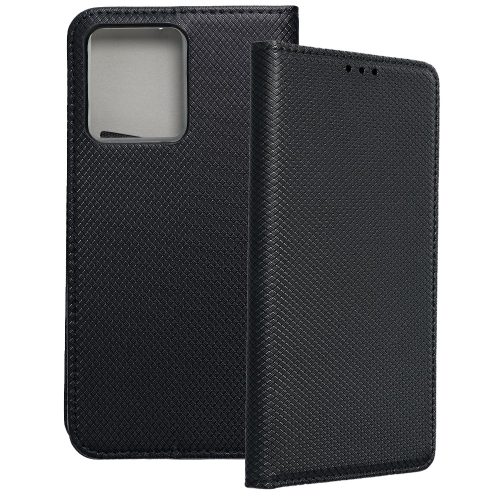 Motorola Moto G84 5G könyvtok, fliptok, telefon tok, bankkártyatartós, mágneszáras, fekete, Smart Case book