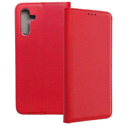 Samsung Galaxy A05s könyvtok, fliptok, telefon tok, bankkártyatartós, mágneszáras, piros, Smart Case book