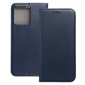   Motorola Edge 40 Neo 5G könyvtok, fliptok, telefon tok, bankkártyatartós, mágneszáras, sötétkék, Smart Magneto