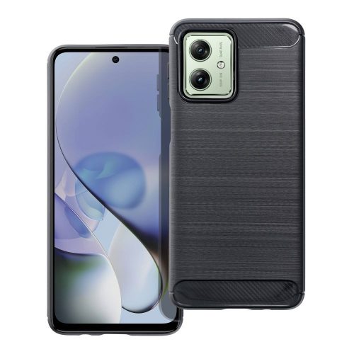 Motorola Moto G54 5G szilikon tok, hátlaptok, telefon tok, karbon mintás, fekete, Carbon case