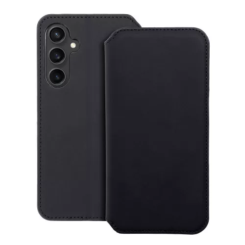 Samsung Galaxy S24 Plus 5G (S24+ 5G) könyvtok, fliptok, telefon tok, bankkártyatartós, mágneszáras, fekete, Dual Pocket