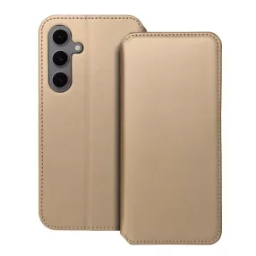   Samsung Galaxy S24 Plus 5G (S24+ 5G) könyvtok, fliptok, telefon tok, bankkártyatartós, mágneszáras, arany, Dual Pocket