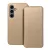 Samsung Galaxy S24 Plus 5G (S24+ 5G) könyvtok, fliptok, telefon tok, bankkártyatartós, mágneszáras, arany, Dual Pocket