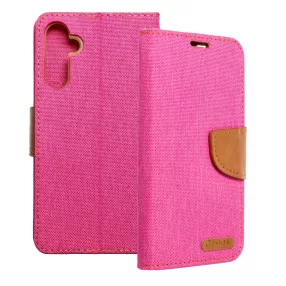   Samsung Galaxy S24 5G könyvtok, fliptok, telefon tok, mágneszáras, bankkártya tartós, rózsaszín, Canvas