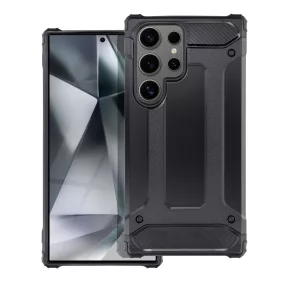   Samsung Galaxy S24 Ultra 5G hátlap tok, telefon tok, ütésálló, fekete, Armor