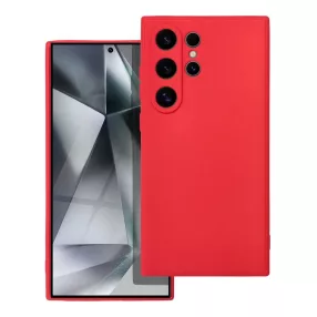   Samsung Galaxy S24 Ultra 5G szilikon tok, hátlaptok, telefon tok, matt, piros, Soft