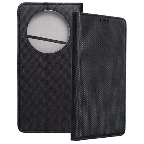 Honor Magic5 Lite 5G könyvtok, fliptok, telefon tok, bankkártyatartós, mágneszáras, fekete, Smart Case book