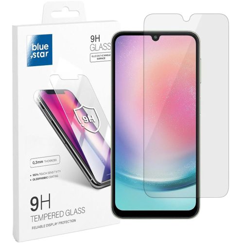 Samsung Galaxy A25 5G / A24 4G üvegfólia, tempered glass, előlapi, edzett, Bluestar