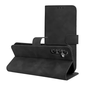   Samsung Galaxy A15 4G / A15 5G könyvtok, fliptok, telefon tok, bankkártyatartós, mágneszáras, fekete, Tender Book