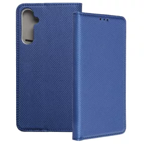   Samsung Galaxy A55 5G könyvtok, fliptok, telefon tok, bankkártyatartós, mágneszáras, sötétkék, Smart Case book