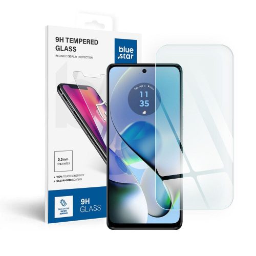 Motorola Moto G14 / G54 5G / G73 5G üvegfólia, tempered glass, előlapi, edzett, Bluestar