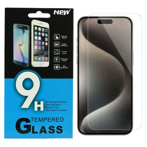 iPhone 15 üvegfólia, tempered glass, előlapi, edzett