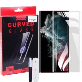  Samsung Galaxy S22 Ultra 5G üvegfólia, tempered glass, előlapi, UV, edzett, hajlított