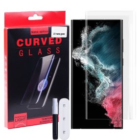   Samsung Galaxy S23 Ultra 5G üvegfólia, tempered glass, előlapi, UV, edzett, hajlított