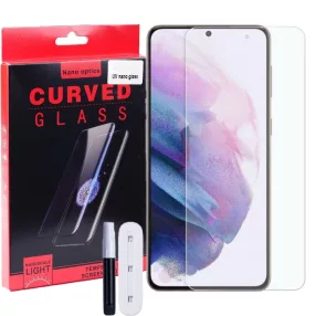   Samsung Galaxy S22 Plus 5G (S22+) / S23 Plus 5G (S23+) üvegfólia, tempered glass, előlapi, UV, edzett, hajlított