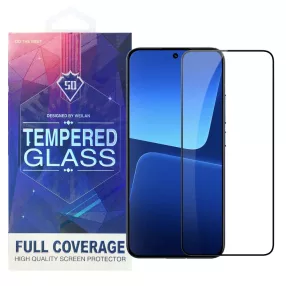   Xiaomi 13 5G üvegfólia, tempered glass, előlapi, 5D, edzett, hajlított, fekete kerettel